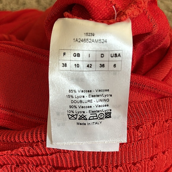 Christian Dior Authenticated Orange 3/4 Sleeve Round Neck Sweater Dress *Sz 38* - Picture 6 of 7